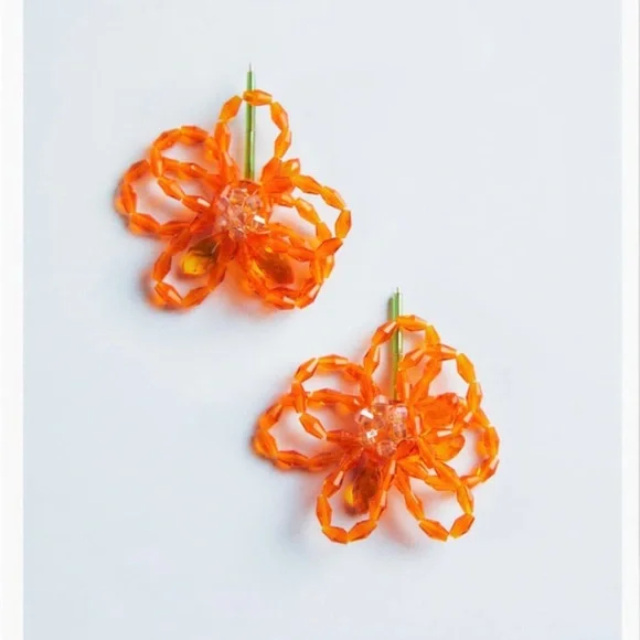 ZARA Beaded Earrings - Picture 1 of 9